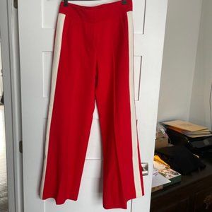 Judith et Charles Red Trousser with cream line Size 4